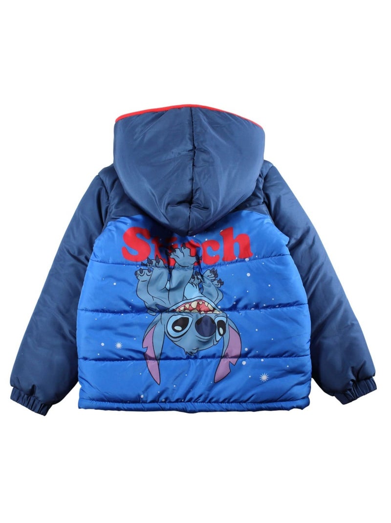 Disney - Gewatteerde jas Lilo en Stitch jongen Blauw - Kiabi