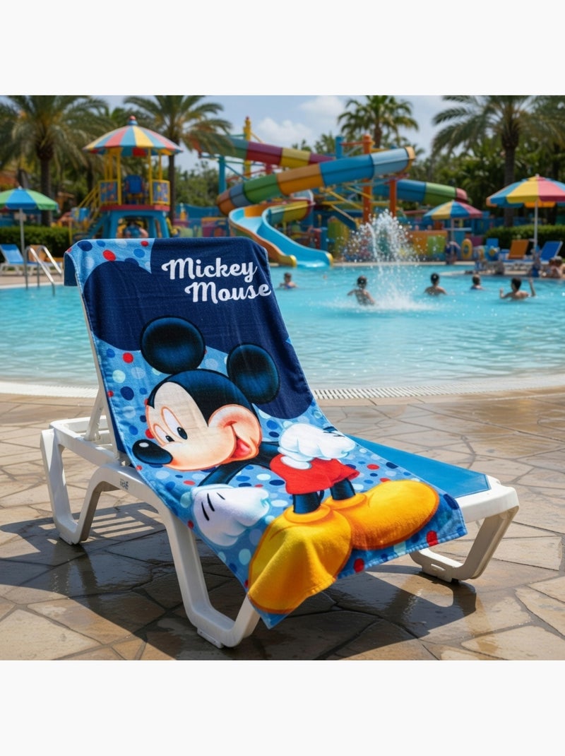 Disney - Handdoek kind bedrukt Blauw - Kiabi