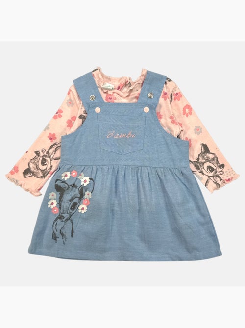 Disney - Jeans salopette jurk met lange mouwen t-shirt - Kiabi