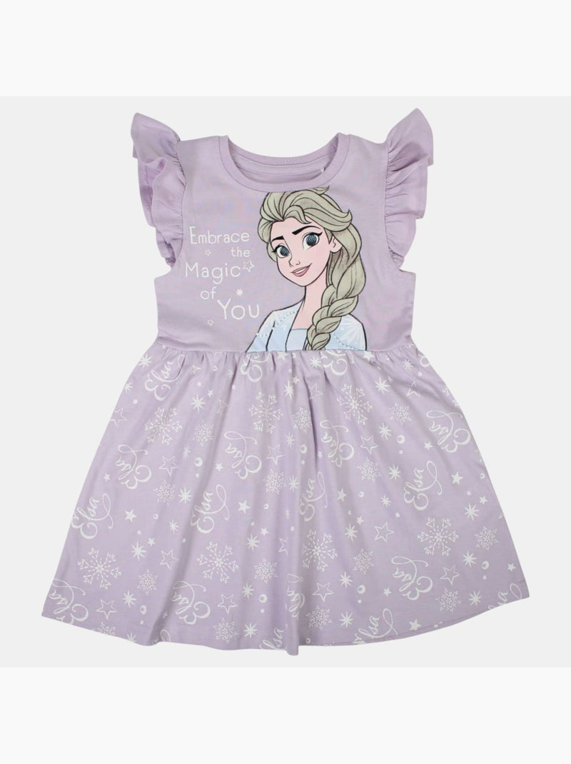 Disney - Jurk meisje met personage en patronen Mauve - Kiabi