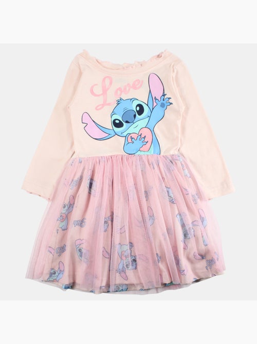 Disney - Jurk met lange mouwen en tule en patronen - Kiabi Disney - Jurk met lange mouwen en tule en patronen - Kiabi