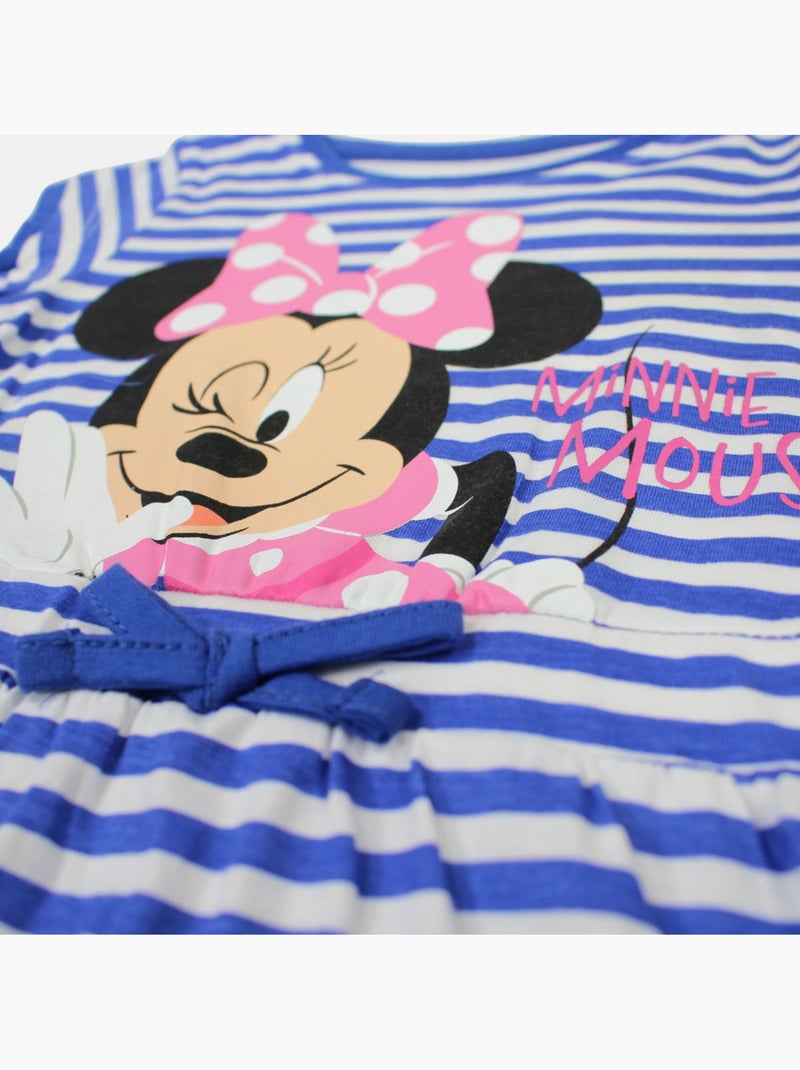 Disney - Kind jurk gestreept blauw personage Marineblauw - Kiabi