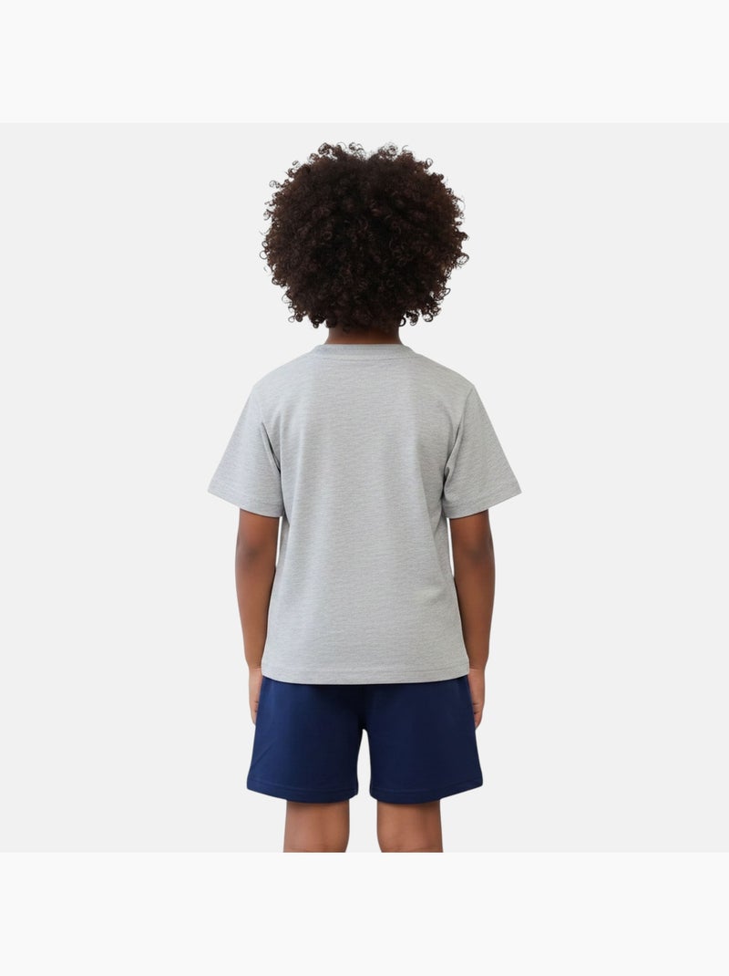 Disney - Kind set blauw en rode short Grijs - Kiabi
