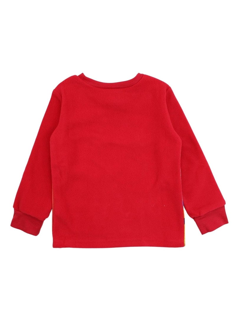 Disney - Kind set sweatshirt en broek rood blauw Rood - Kiabi