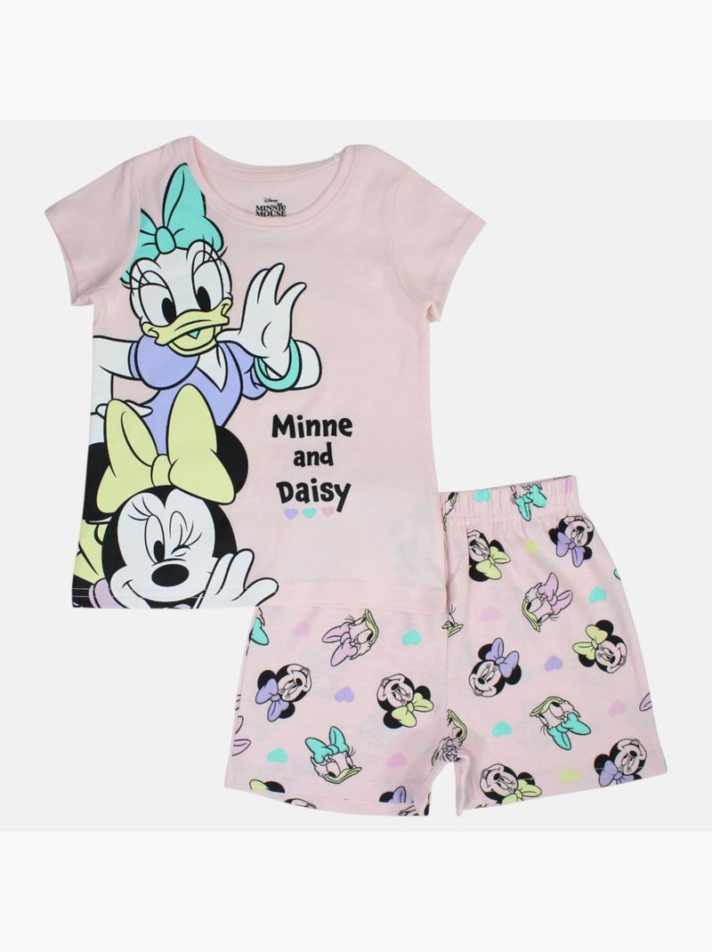 Disney - Kind set T-shirt roze en short personage Roze - Kiabi