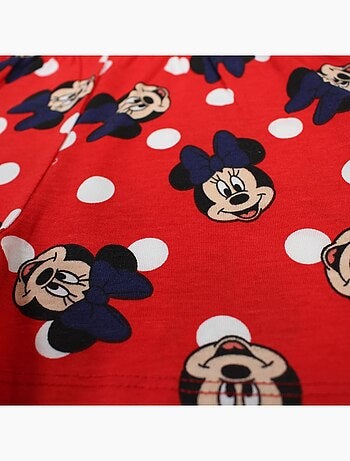 Disney - Kind set T-shirt wit en rode short met stippen personage