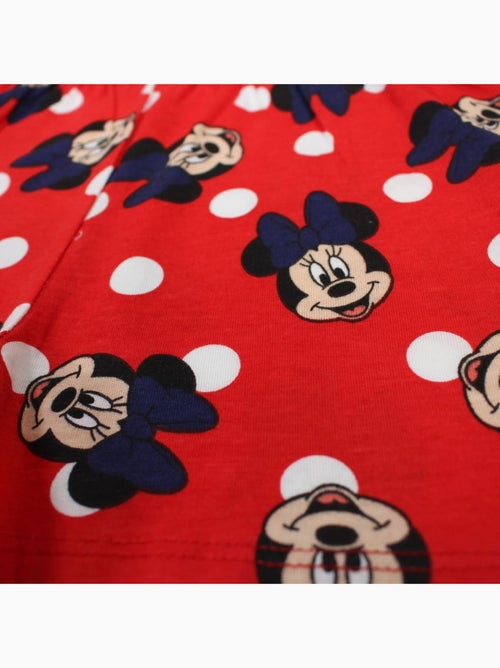 Disney - Kind set T-shirt wit en rode short met stippen personage - Kiabi