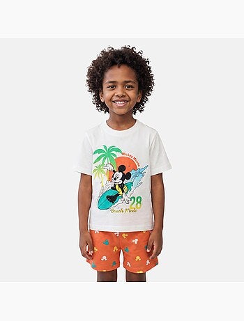 Disney - Kind set wit en oranje short