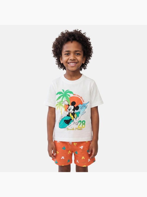 Disney - Kind set wit en oranje short - Kiabi