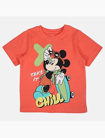 Disney - Kind T-shirt oranje personage skate