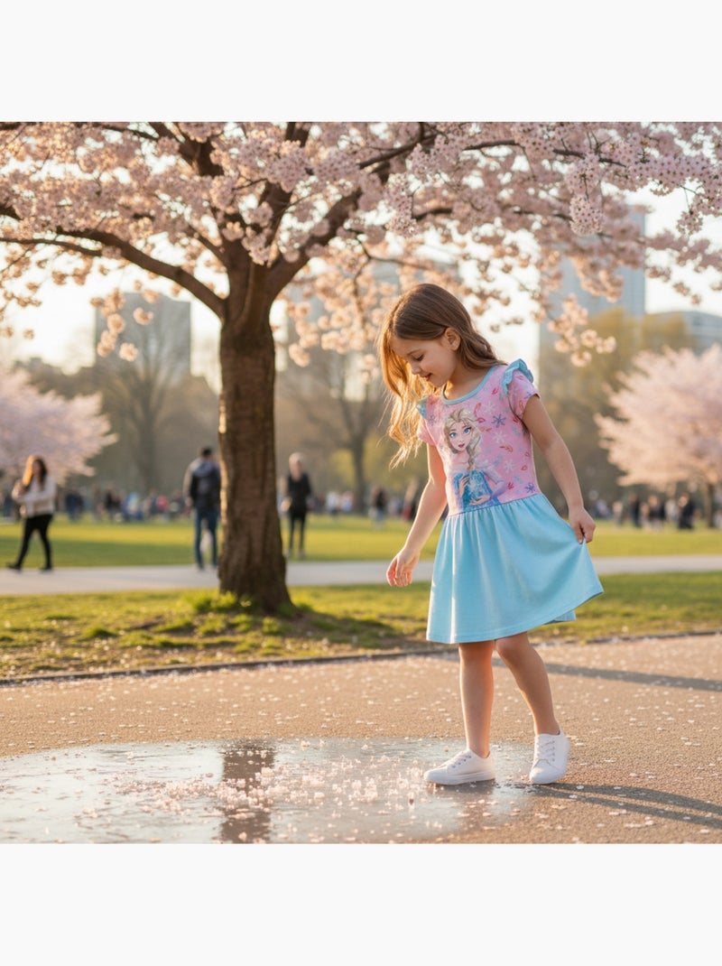 Disney - Kinder jurk met animatieprint Roze - Kiabi