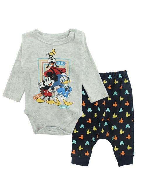 Disney - Lange mouwen body met legging met kleurrijke patronen - Kiabi