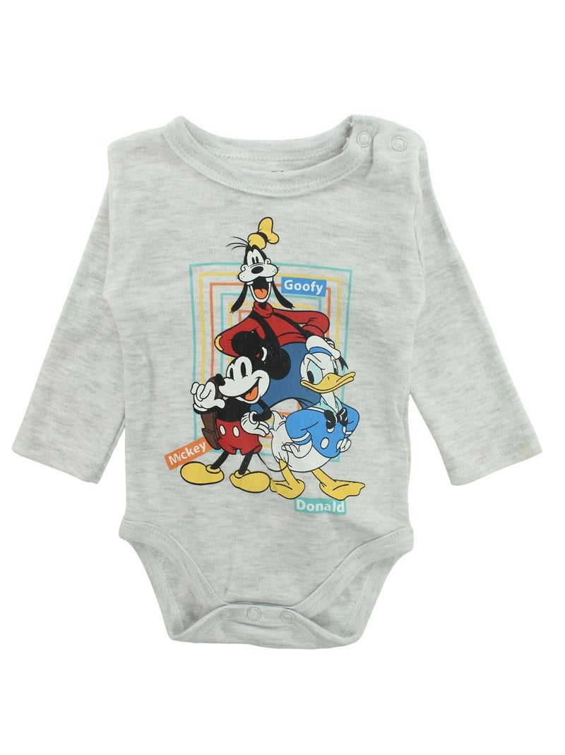 Disney - Lange mouwen body met legging met kleurrijke patronen Grijs - Kiabi