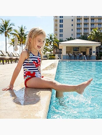 Disney - Maillot de bain 1 pièce avec jupe et imprimé