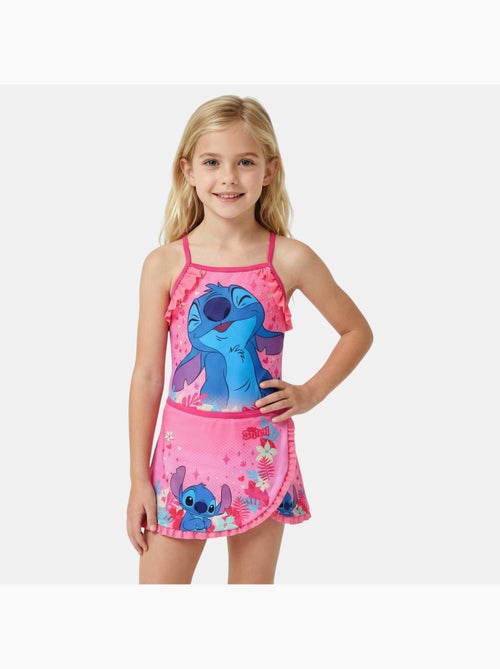 Disney - Maillot de bain 1 pièce avec jupe et imprimé - Kiabi