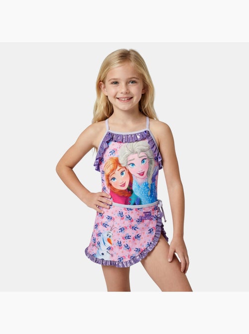Disney - Maillot de bain 2 pièces avec jupe motifs - Kiabi