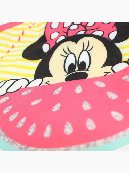 Disney - Maillot de bain bébé fille 1 pièce jaune à rayures avec volant motif personnage - Kiabi