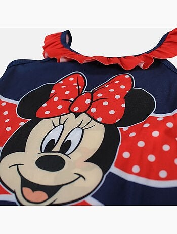 Disney - Maillot de bain fille 1 pièce bleu marine à volants motif personnage