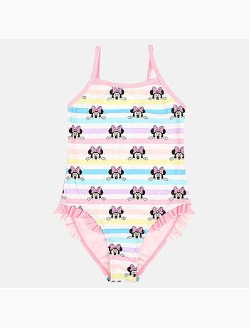 Disney - Maillot de bain fille 1 pièce rayé multicolore motif personnage