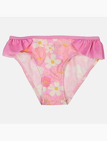Disney - Maillot de bain fille 2 pièces rose à fleurs motif personnage