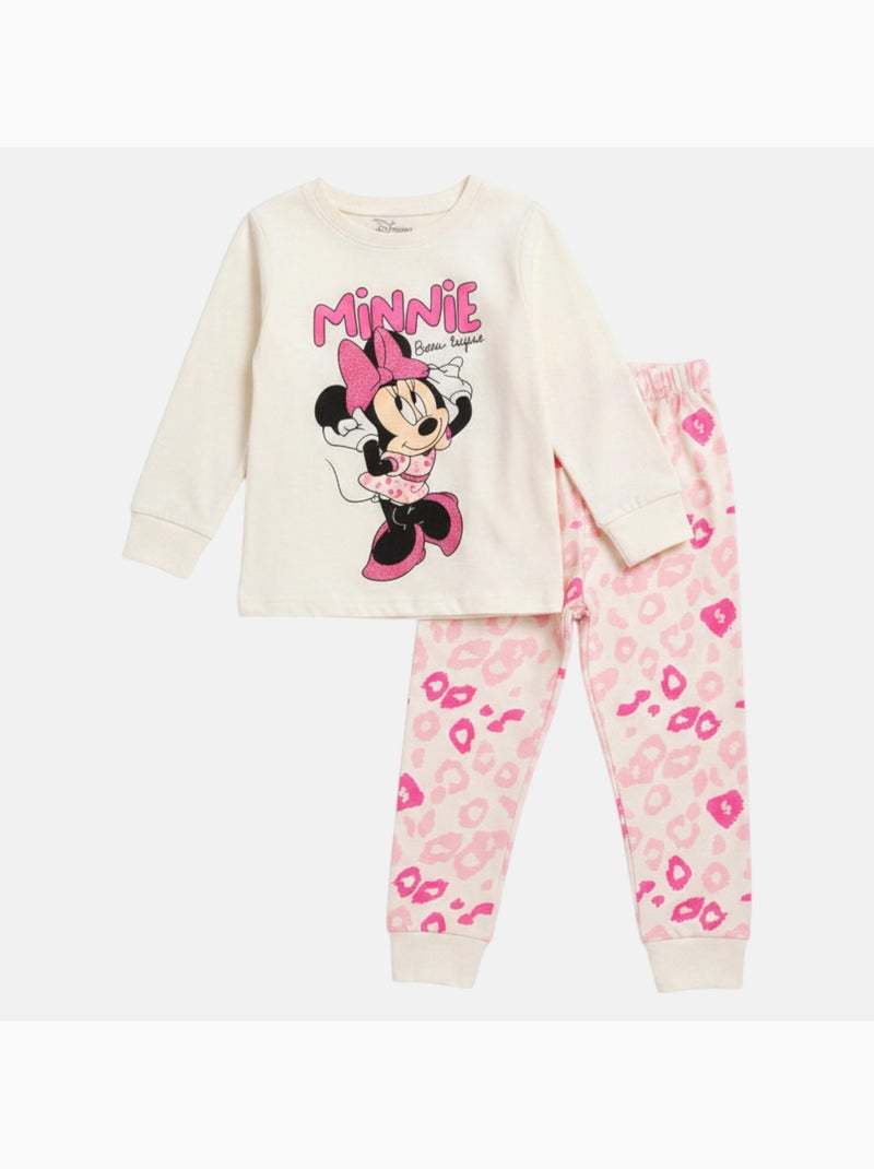 Disney - meisjespyjama minnie Wit - Kiabi