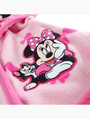 Disney - peignoir à capuche imprimé avec ceinture, capuche à oreilles