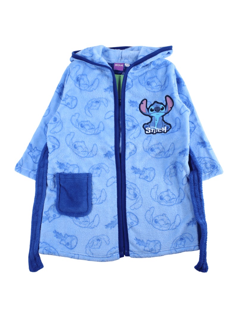 Disney - peignoir imprimé à capuche à oreilles, ceinture Bleu - Kiabi