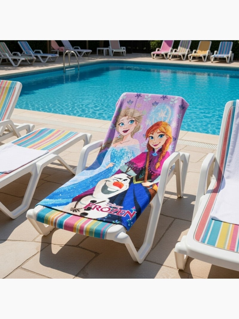Disney - polyester handdoek meisje frozen Mauve - Kiabi