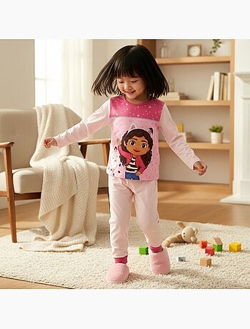 Disney - Pyjama fille imprimé manches longues pantalon