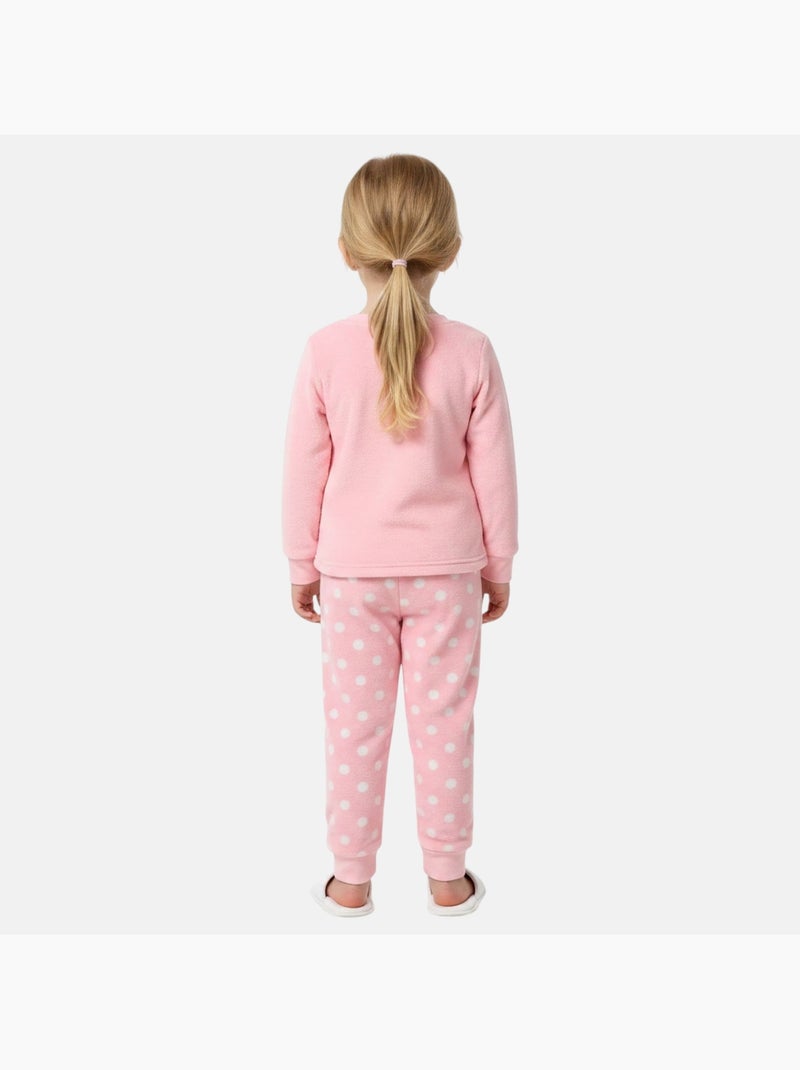 Disney - pyjama manches longues avec personnage Rose clair - Kiabi
