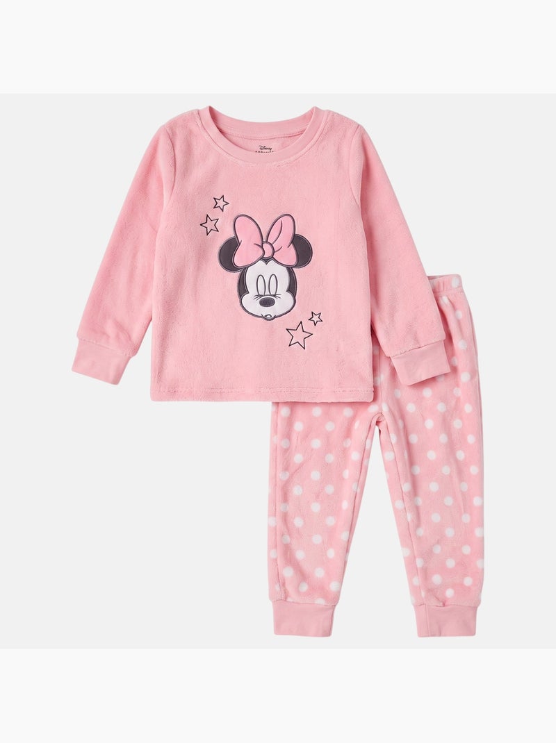 Disney - pyjama manches longues avec personnage Rose clair - Kiabi