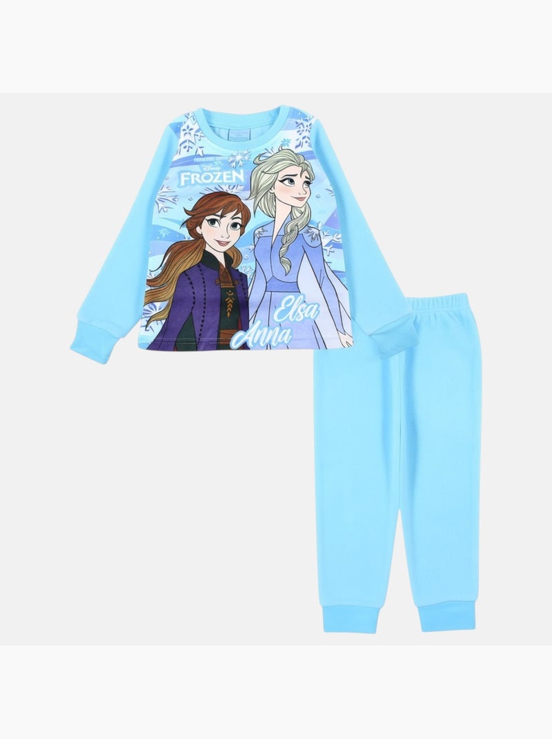 Disney - Pyjama polaire coton fille avec imprim? personnage Bleu - Kiabi