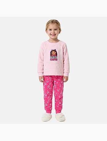 Disney - pyjama polaire imprimé manches longues, col rond