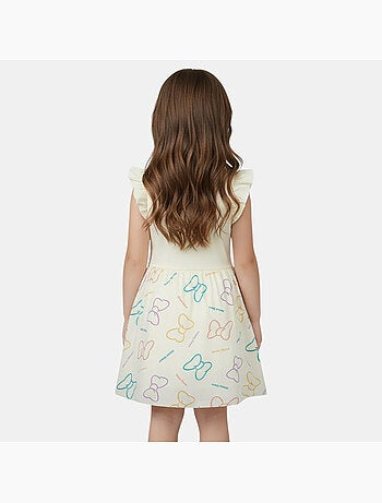 Disney - robe bébé fille écru à volants motif personnage
