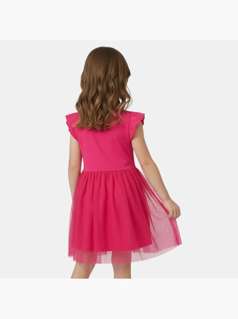 Disney - Robe enfant à motif Rose fushia - Kiabi