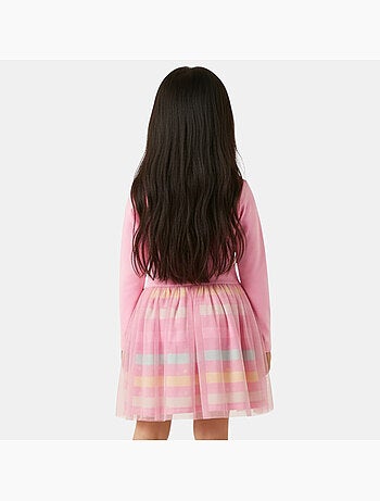 Disney - Robe fille imprimée manches longues tulle