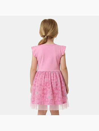 Disney - robe imprimée avec jupe en tulle, coupe décontractée, col rond et sans manches