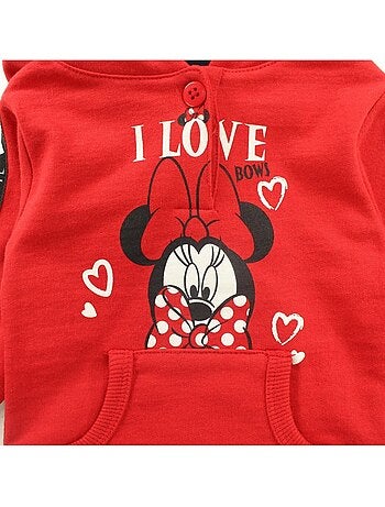 Disney - Robe polaire à capuche fille avec poche Kangourou