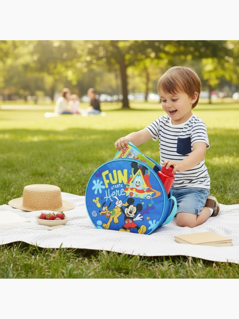 Disney - Ronde rugzak kind 27x9 cm met patroon Blauw - Kiabi