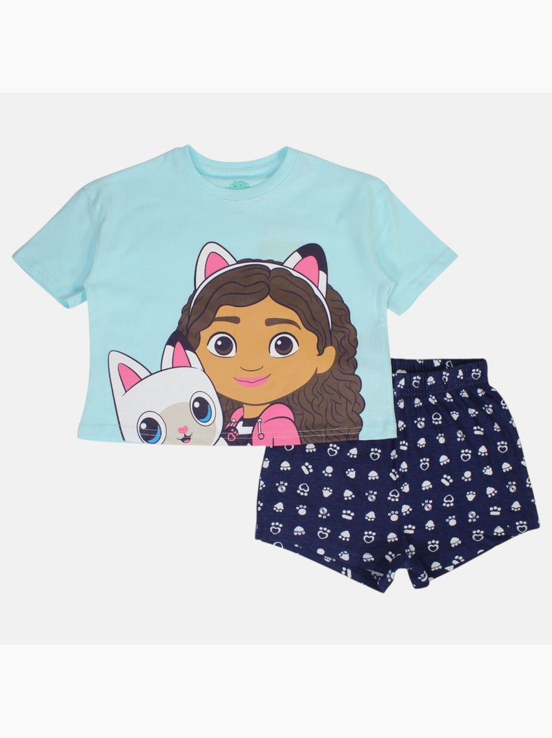 Disney - Set meisje T-shirt short bedrukt Blauw - Kiabi