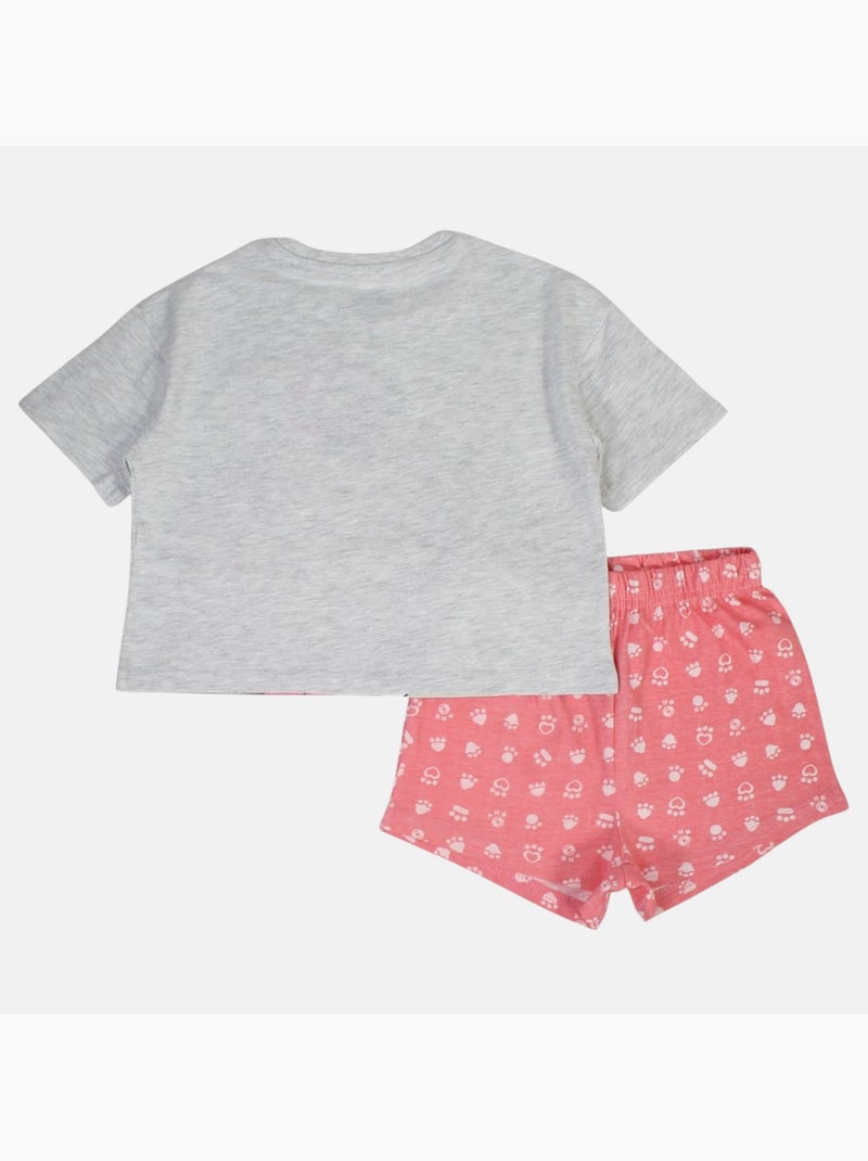 Disney - Set meisje T-shirt short bedrukt Grijs - Kiabi