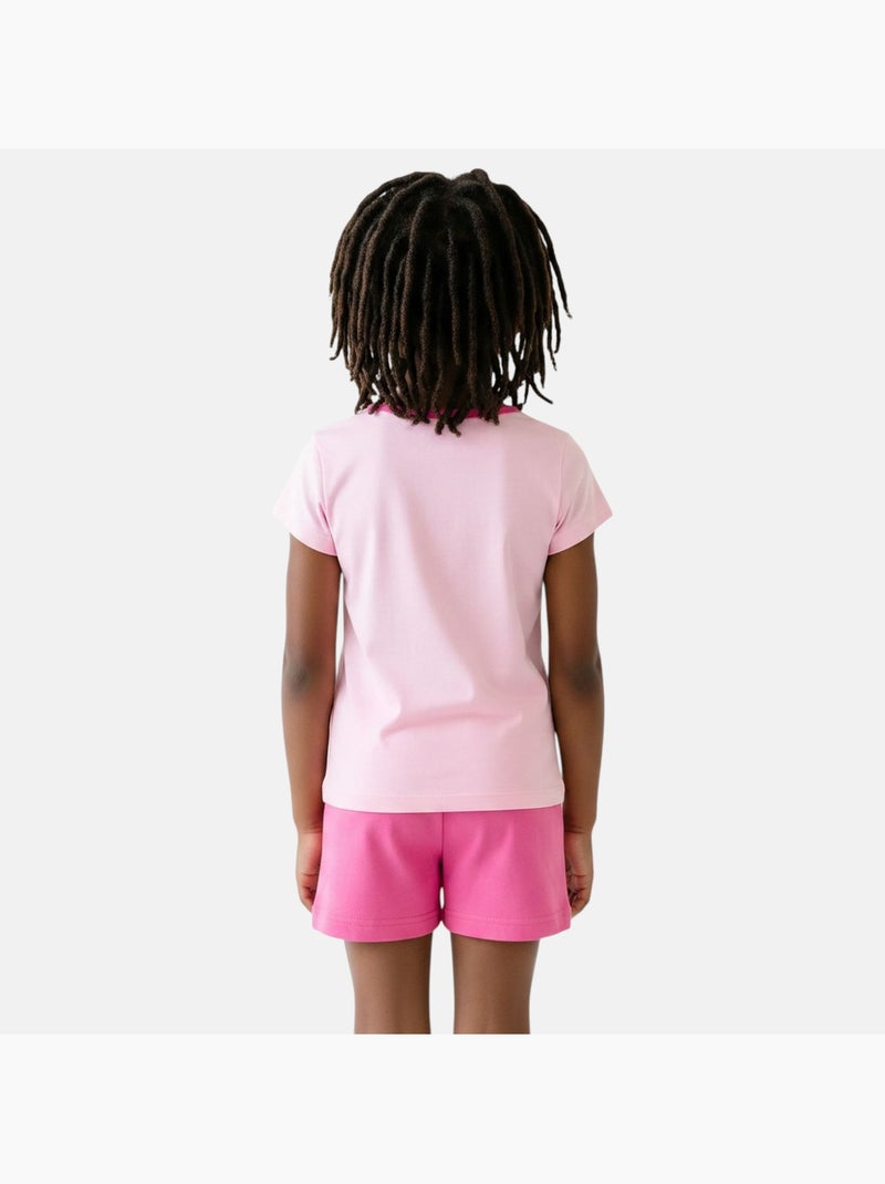 Disney - Set T-shirt en short kind bedrukt Lichtroze - Kiabi