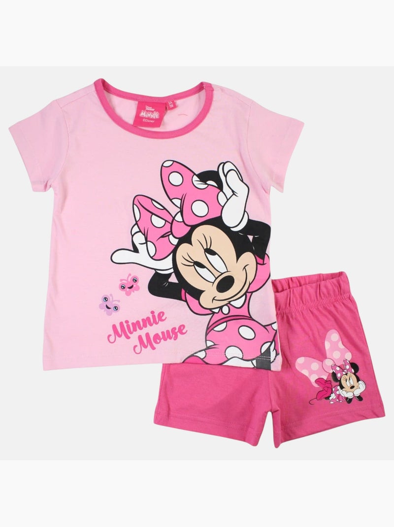 Disney - Set T-shirt en short kind bedrukt Lichtroze - Kiabi
