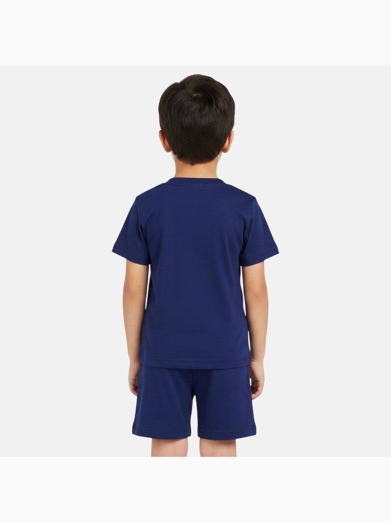 Disney - Set T-shirt en short kind bedrukt Marineblauw - Kiabi