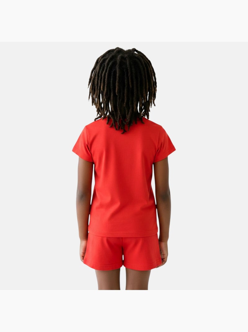 Disney - Set T-shirt en short kind bedrukt Rood - Kiabi