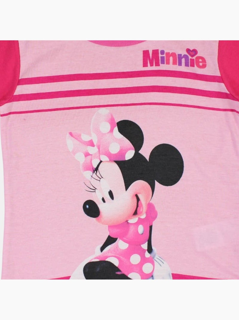 Disney - Set T-shirt en short kind bedrukt Roze - Kiabi