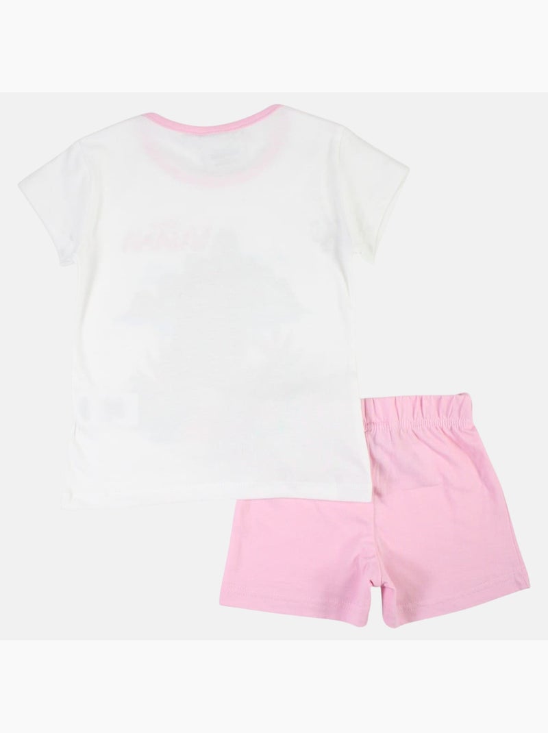 Disney - Set T-shirt korte mouwen en short kind bedrukt Wit - Kiabi