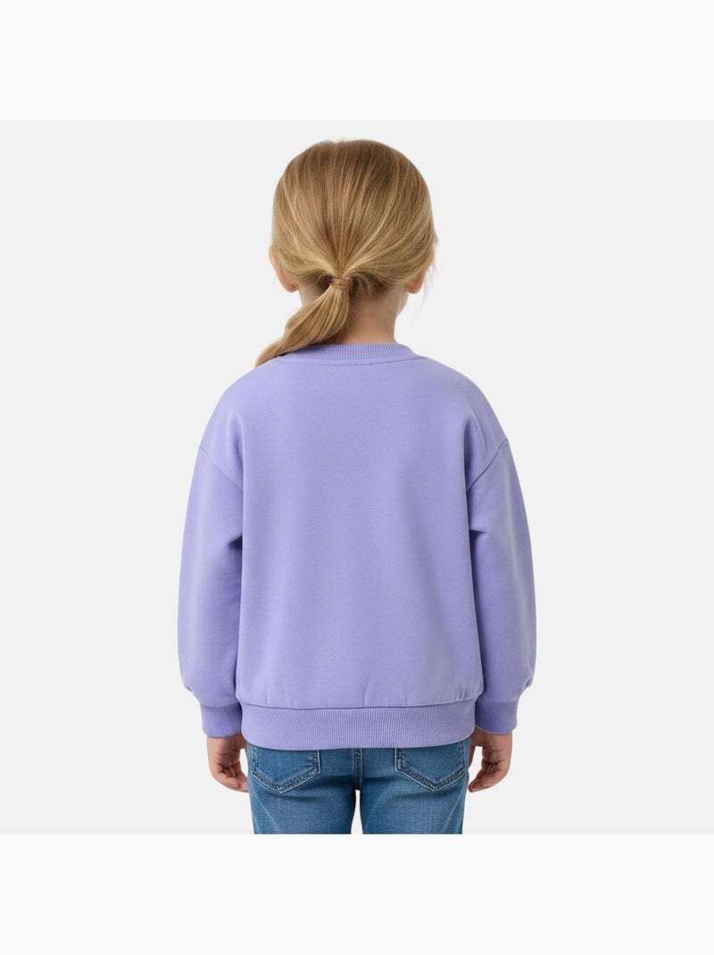 Disney - Sweat avec imprimé fille Mauve - Kiabi