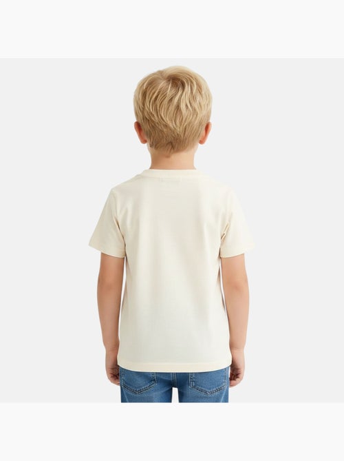 Disney - T-shirt enfant beige motif personnage skate - Kiabi