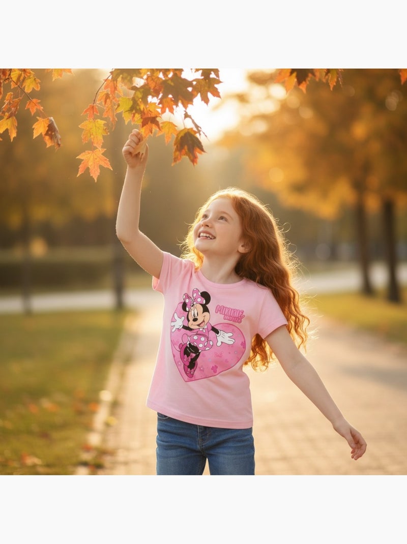 Disney - T-shirt enfant imprimé Rose clair - Kiabi